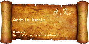 Andris Kevin névjegykártya